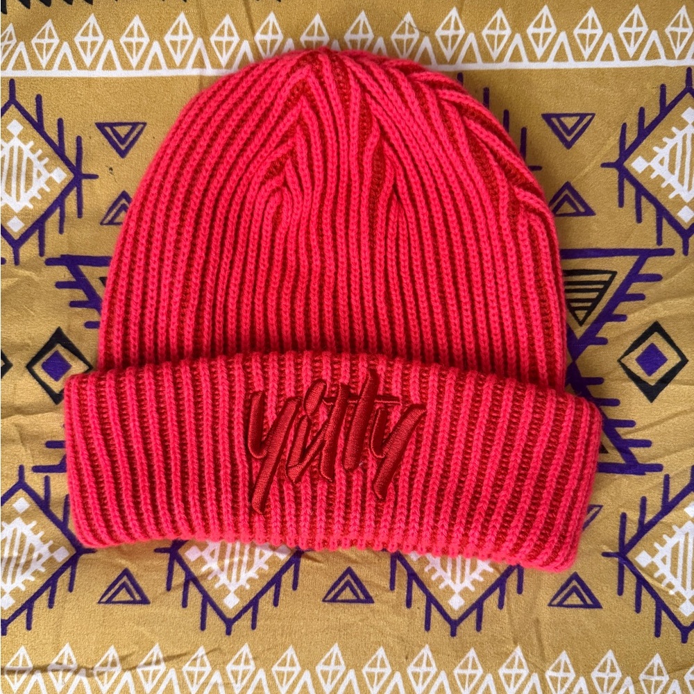 YITTY Vibrant Pink-Red Knit Beanie